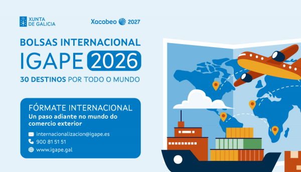 O Igape convoca 40 prazas para formaci&oacute;n e pr&aacute;cticas en internacionalizaci&oacute;n empresarial