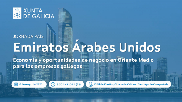Nova XORNADA PAÍS dende a ANTENA DA XUNTA DE GALICIA en EMIRATOS ÁRABES UNIDOS | Market Update &amp; Oportunidades de Negocio 2025